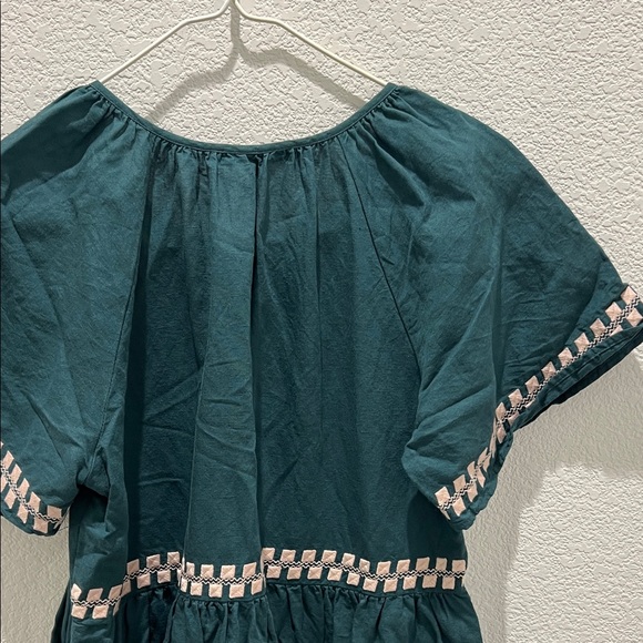 Madewell Embroidered Linen- Blend Flutter-Sleeve Mini Dress - Picture 11 of 11